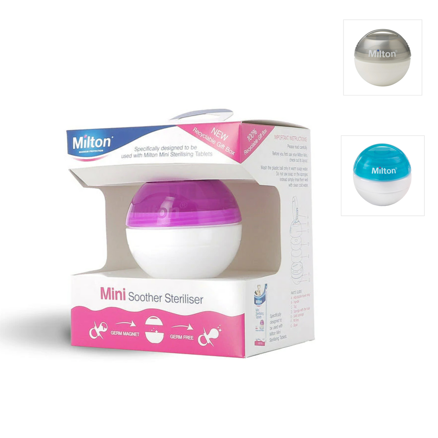 Milton Mini Portable Soother, Pacifier, Steriliser