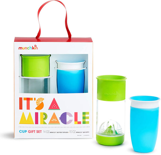 Munchkin Gift Set, Includes 10oz Miracle Cup and 14oz Miracle Fruit Infuser