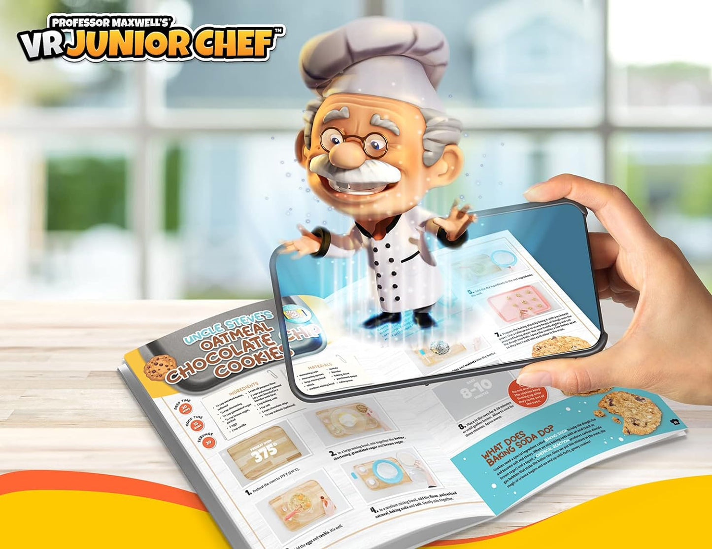 Professor Maxwell's VR Junior Chef Virtual Reality Kids Cookbook and Interact