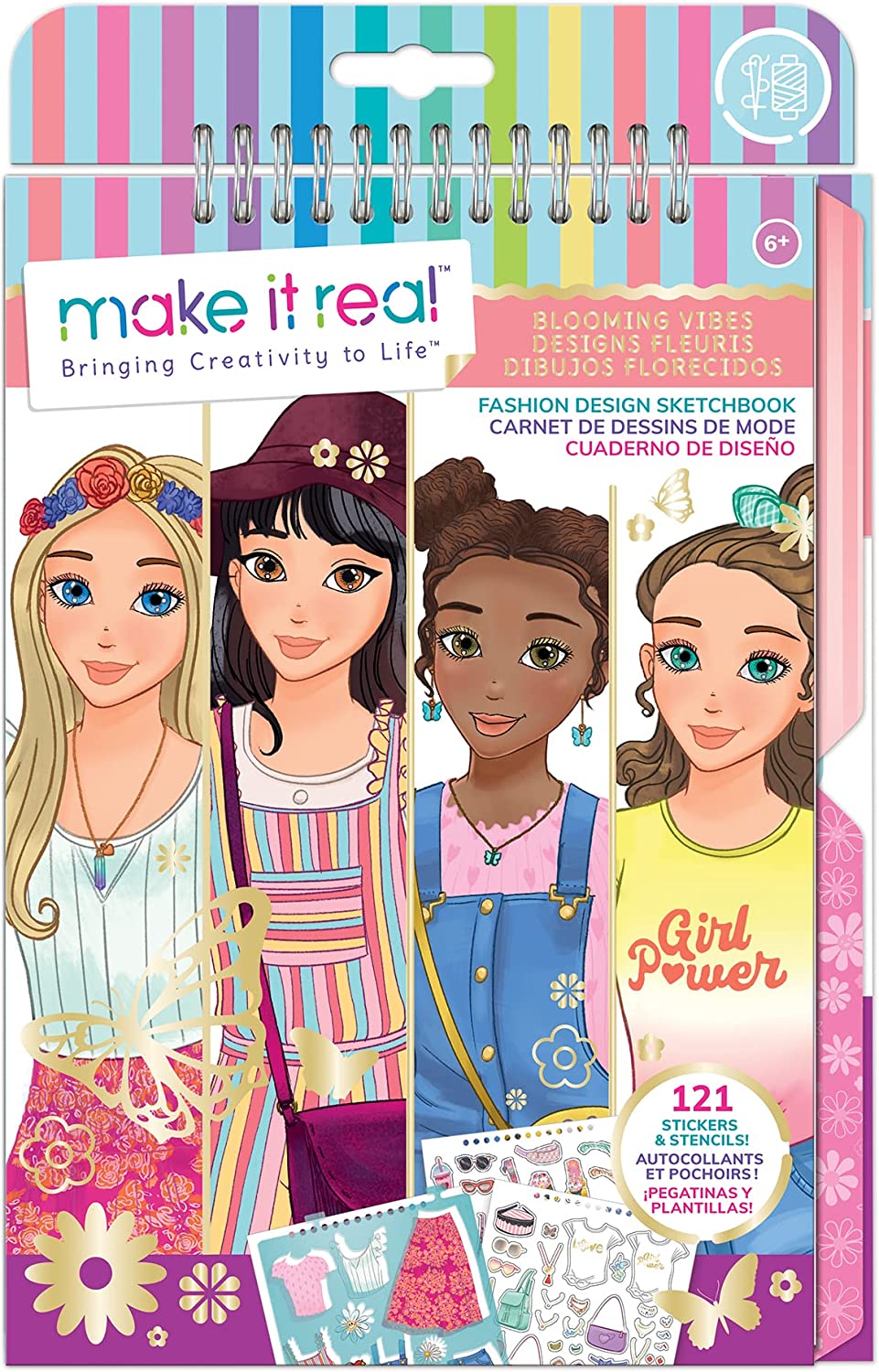 Make It Real Love and Daisy Inspired Fashion Design Sketchbook