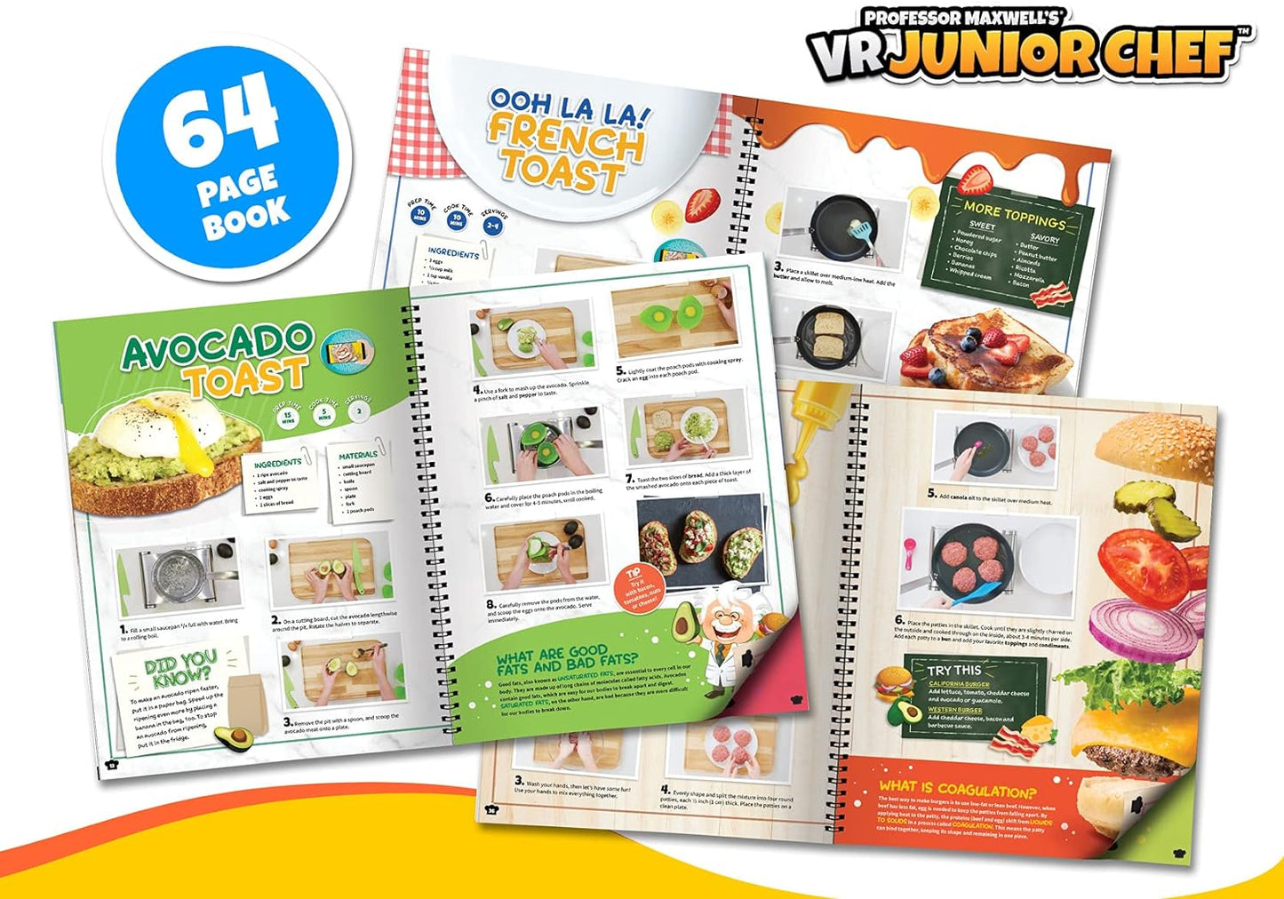 Professor Maxwell's VR Junior Chef Virtual Reality Kids Cookbook and Interact