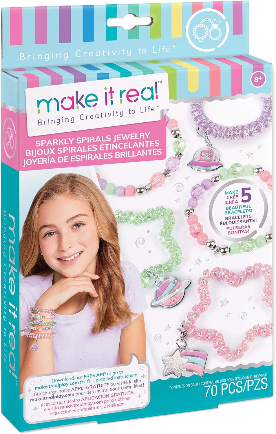 Make It Real - Sparkly Spiral Bracelets
