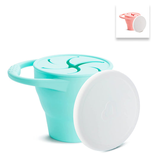 Munchkin C’est Silicone Baby Weaning Pot, Collapsible Snack Catcher
