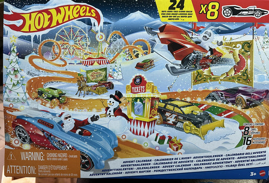 Hot Wheels Advent Calendar 24-Day Holiday Surprises with Cars & Accessories