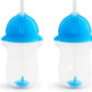 Munchkin Click Lock Tip & Sip Weighted Straw Cup 296ml / 10Oz, (Pack of 2)