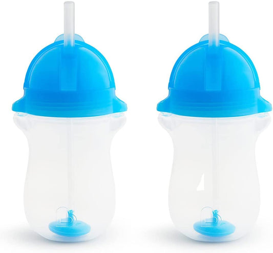Munchkin Click Lock Tip & Sip Weighted Straw Cup 296ml / 10Oz, (Pack of 2)