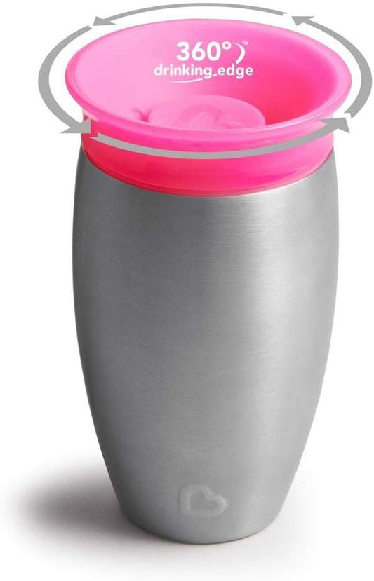 Munchkin Miracle 360 Degree Stainless Steel Sippy Cup, 10 oz/296 ml