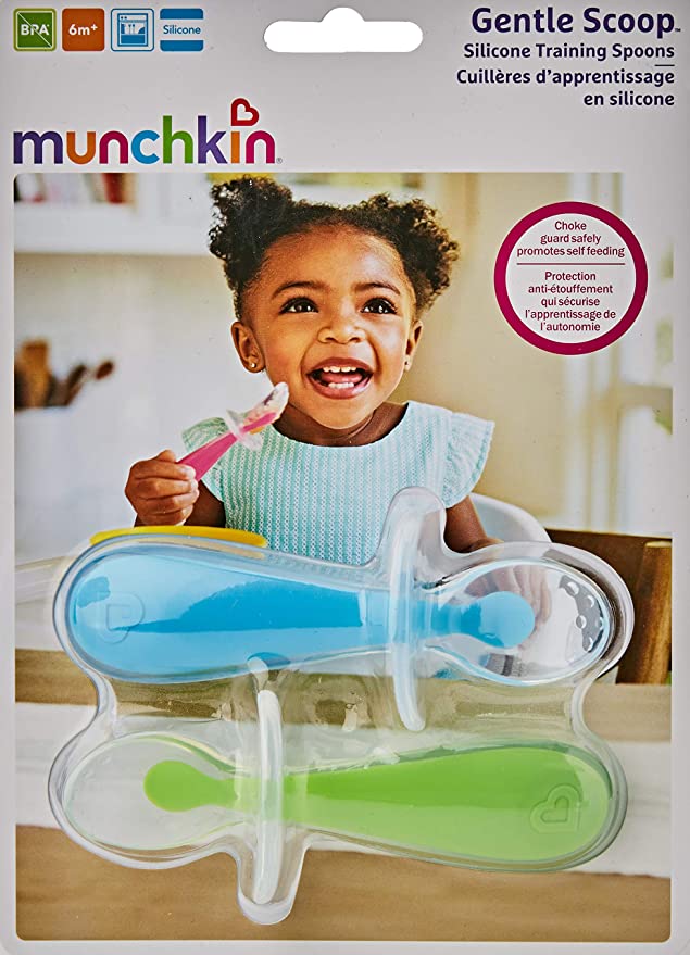 Munchkin Gentle Scoop Silicone Training Spoons, 1 Pack - 2 Spoons