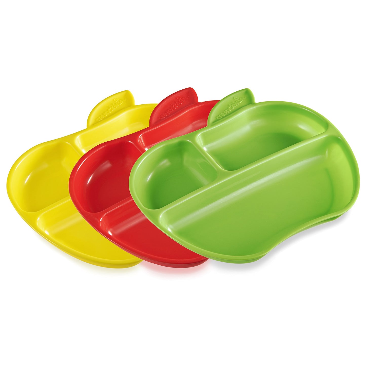 Munchkin Plates Lil' Apple - Green, Red & Yellow 3Pcs