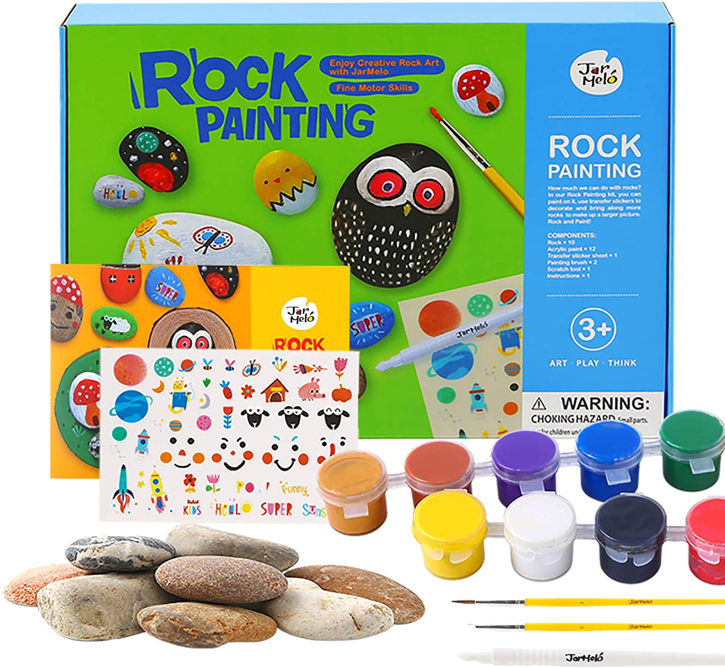 Jar Melo Rock Painting Creative Kit for Kids Arts and Crafts Gift for Girls and Boys