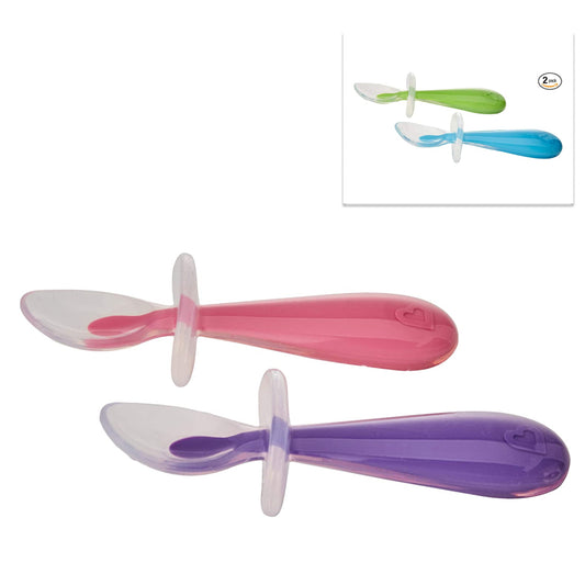 Munchkin Gentle Scoop Silicone Training Spoons, 1 Pack - 2 Spoons